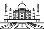 泰姬陵建筑轮廓图
