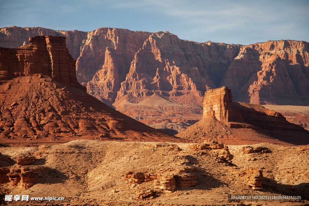 壮丽沙漠红岩景观