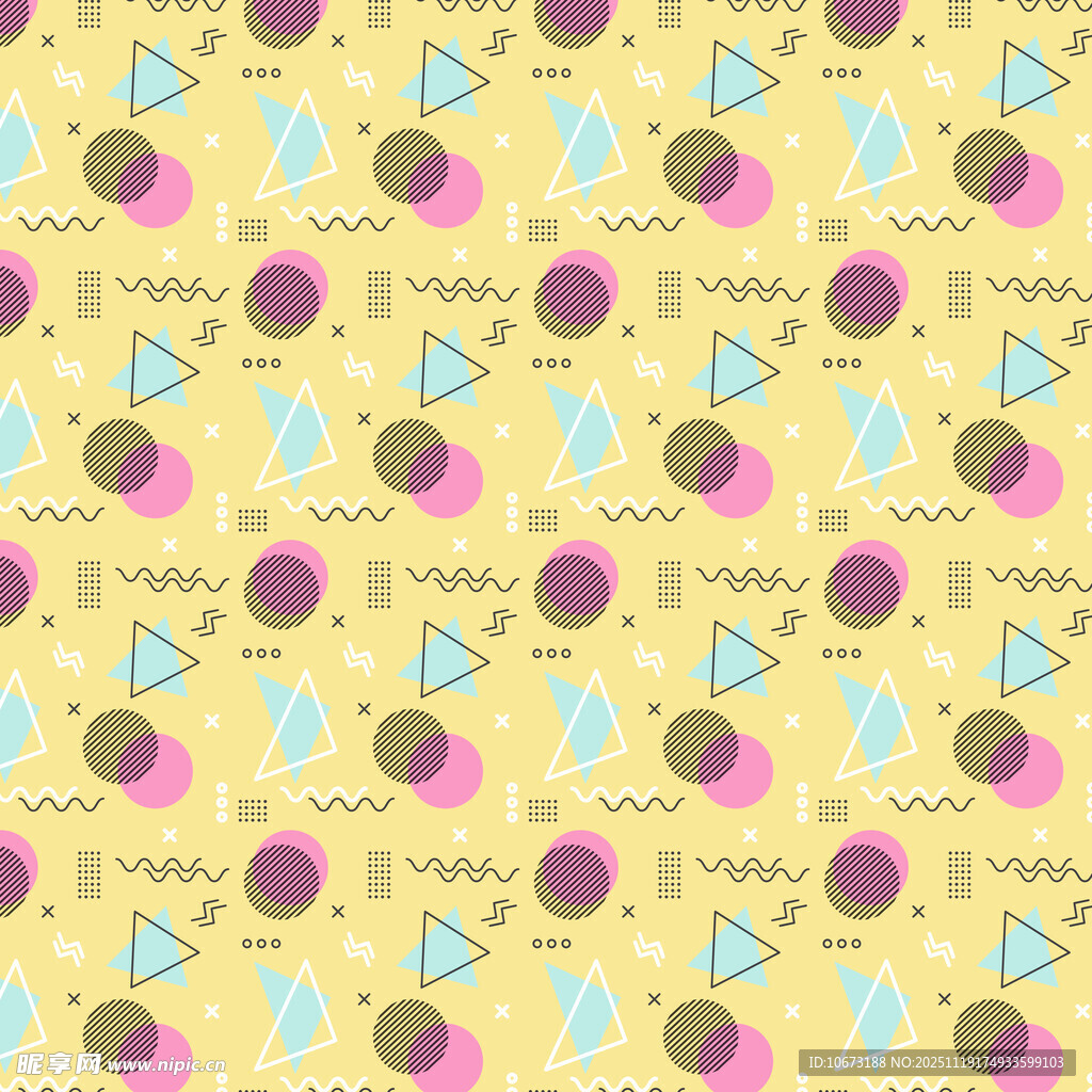 几何图案黄色背景纹理