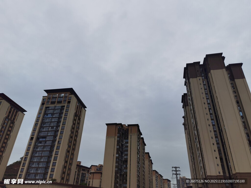 城市高楼建筑群景观