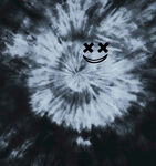 扎染笑脸图案T恤布料