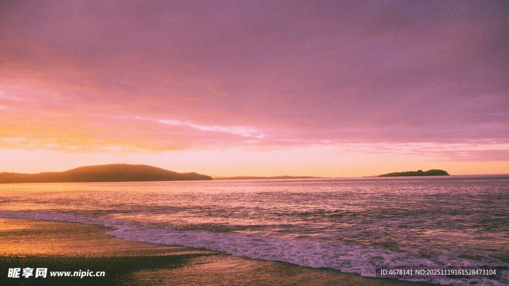 海边绝美日落风景