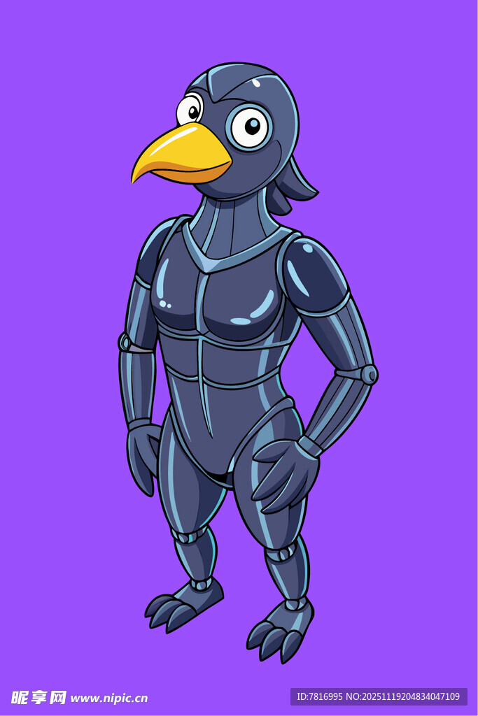 机械乌鸦形象设计