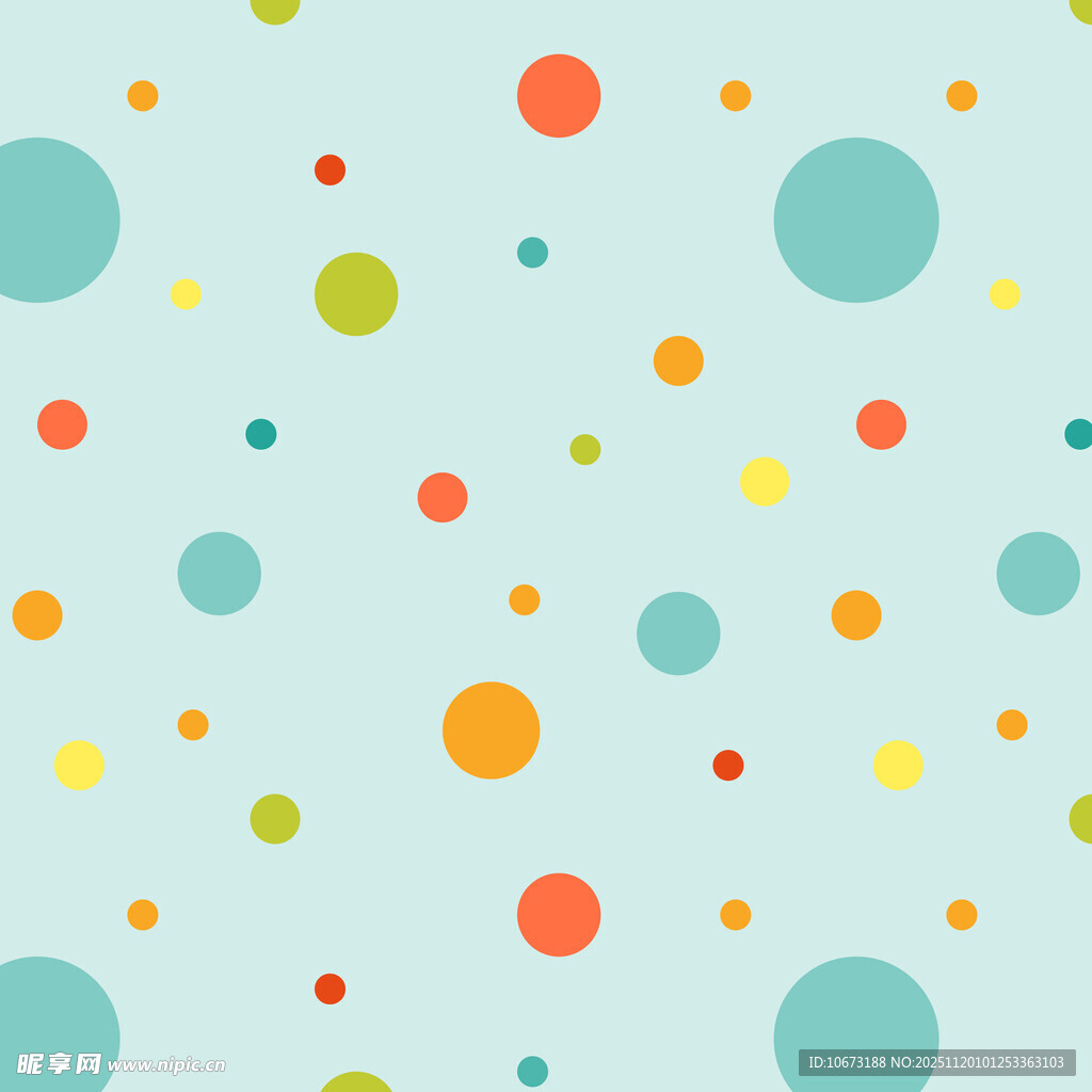 彩色圆点简约背景图案