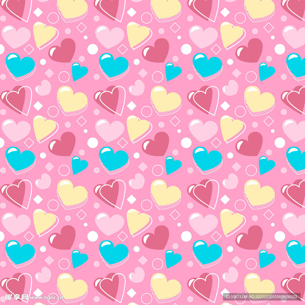 粉色爱心图案背景