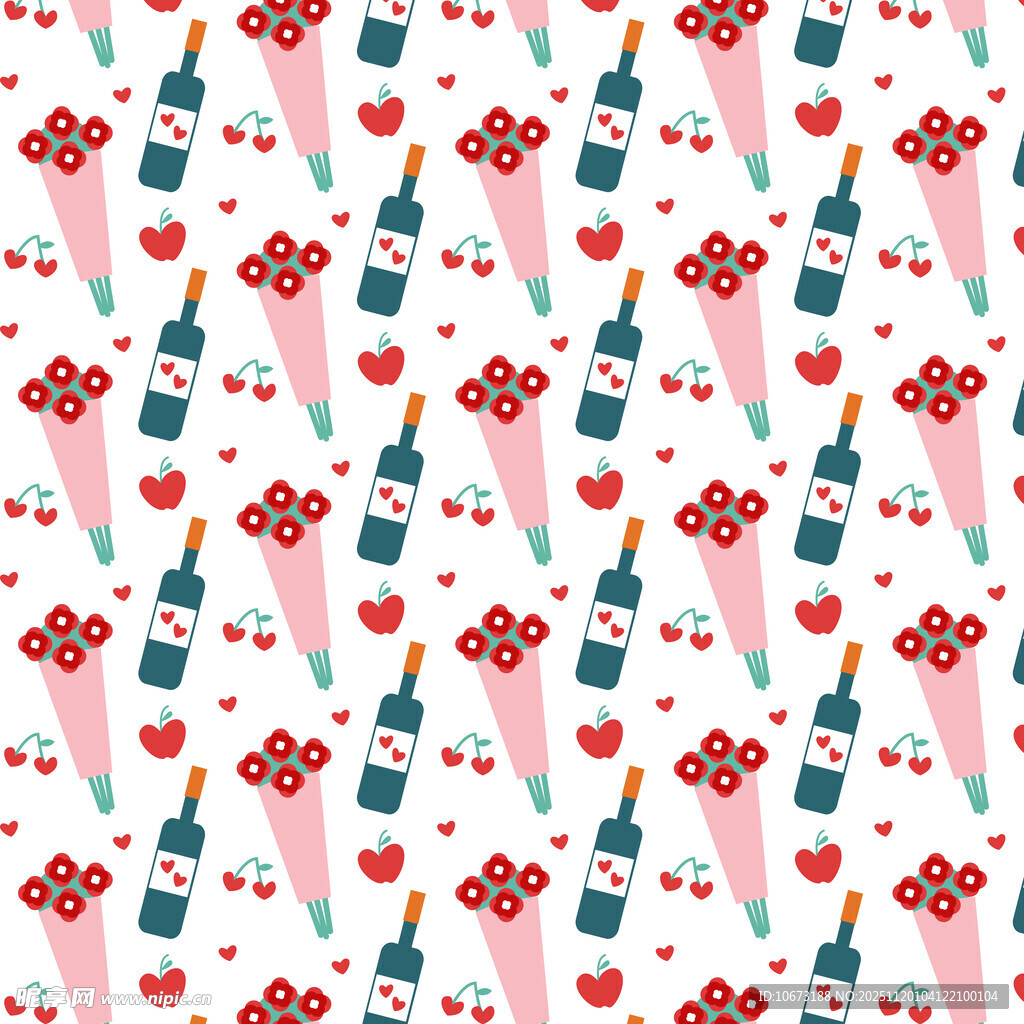 可爱冰淇淋水果图案背景