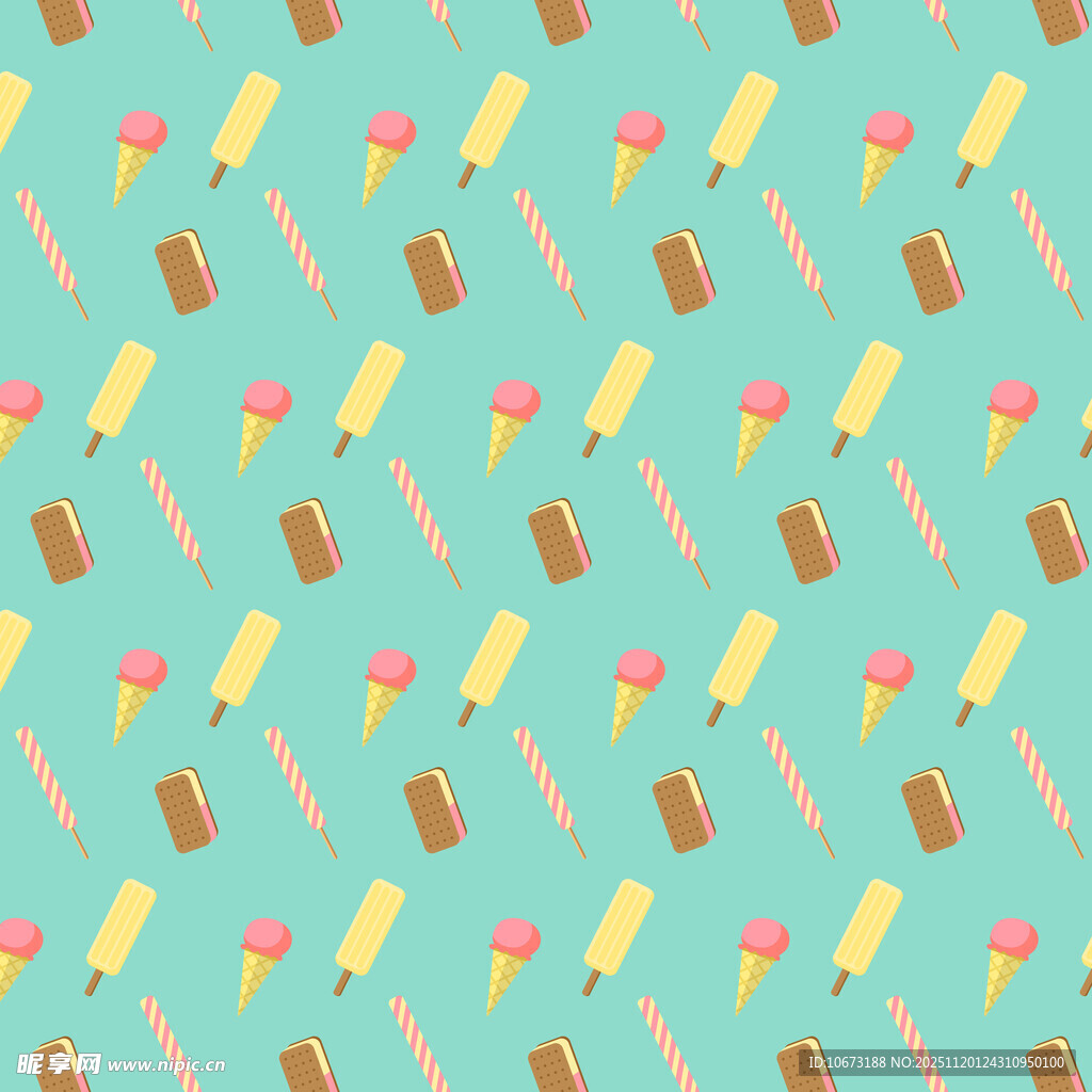 多彩冰淇淋图案背景