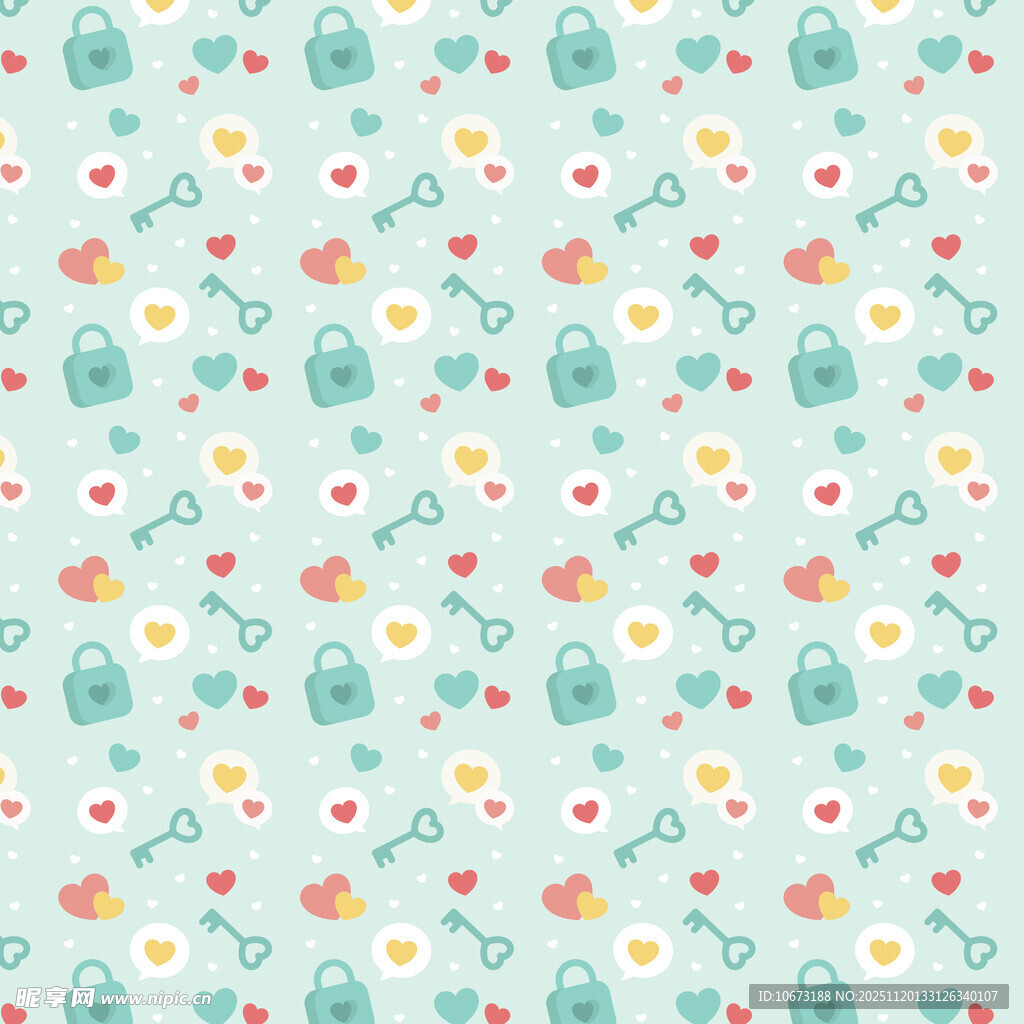 清新可爱卡通图案背景