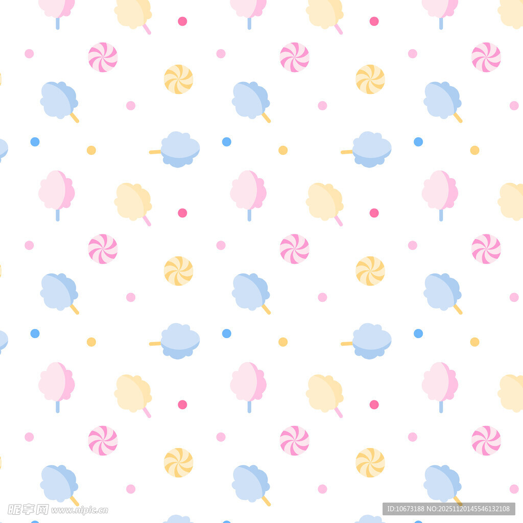 可爱气球花朵无缝背景图