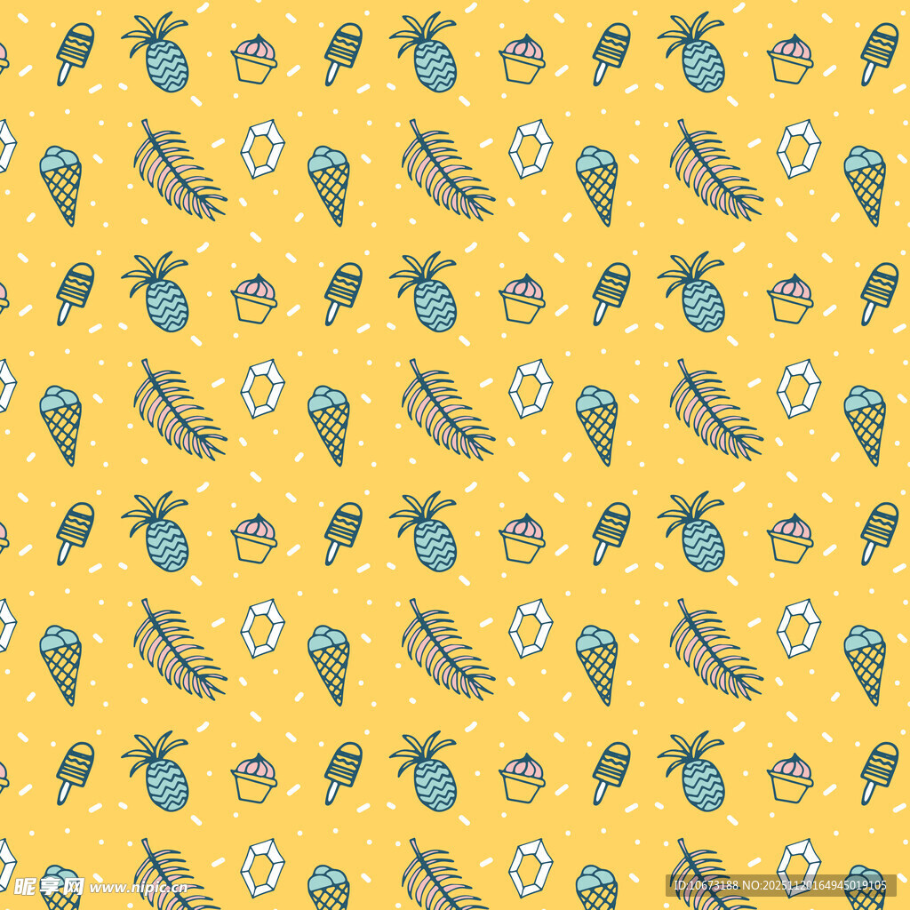 黄色背景昆虫图案纹理