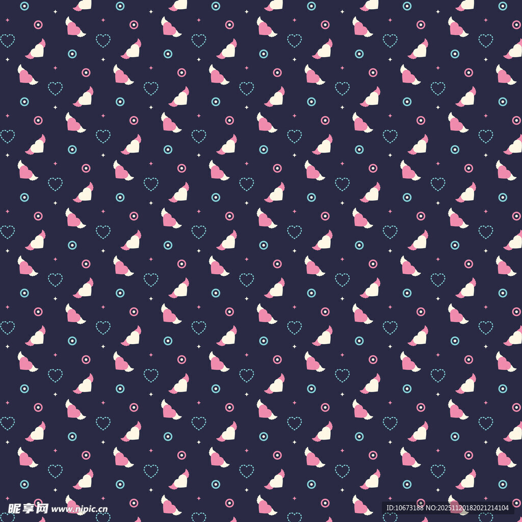 深蓝色底帆船图案纹理