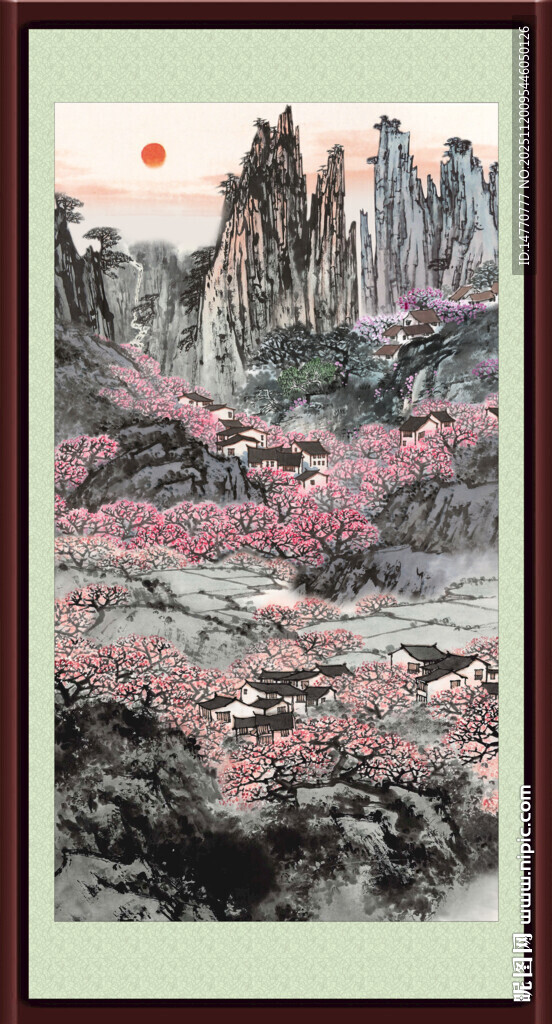  客厅旭日东升 