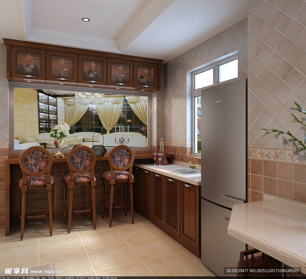 现代风格吧台厨房设计