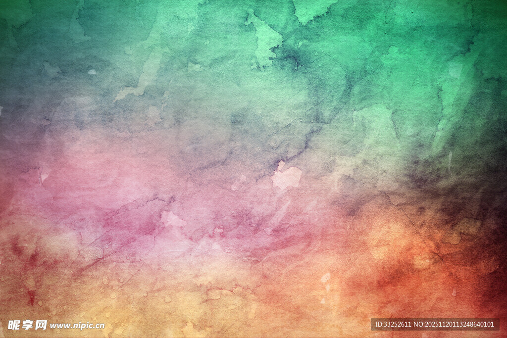 多彩梦幻水彩背景纹理