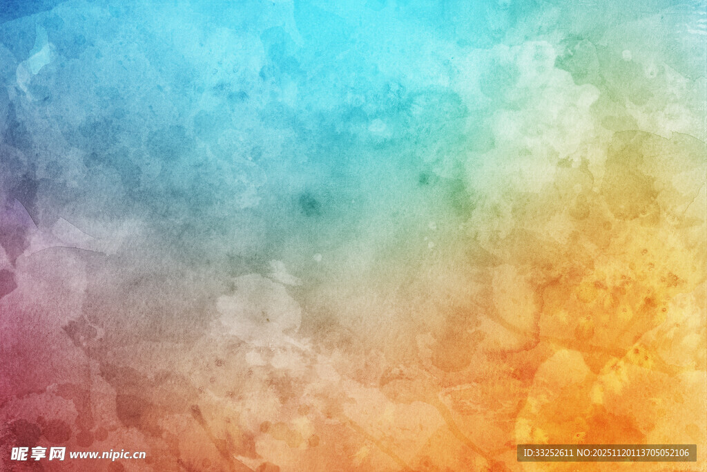 多彩梦幻水彩背景纹理