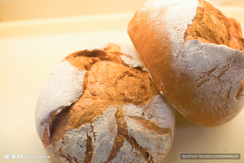 美味手工面包特写