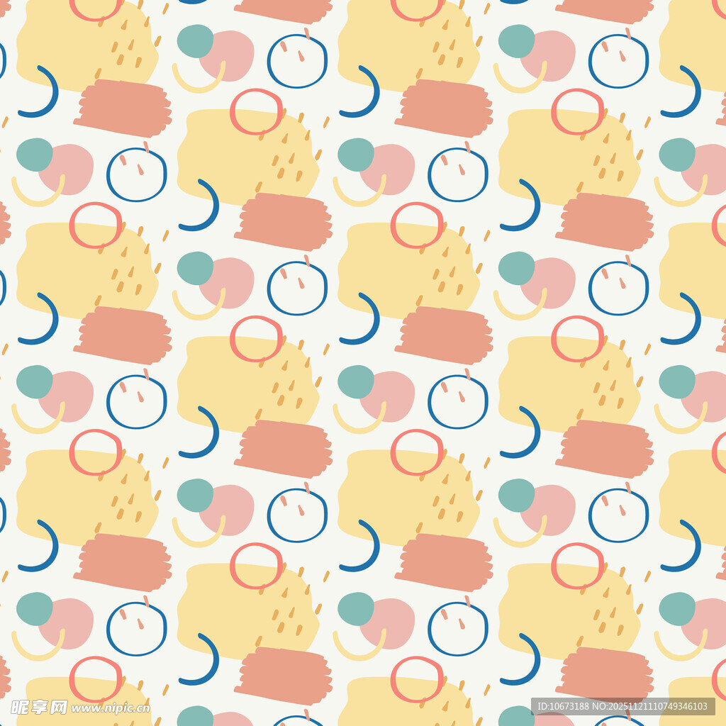 几何图案拼接的多彩背景