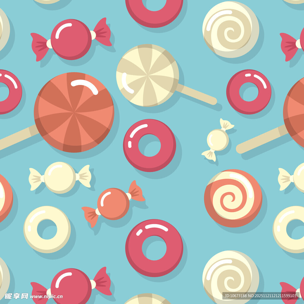 多彩糖果图案背景