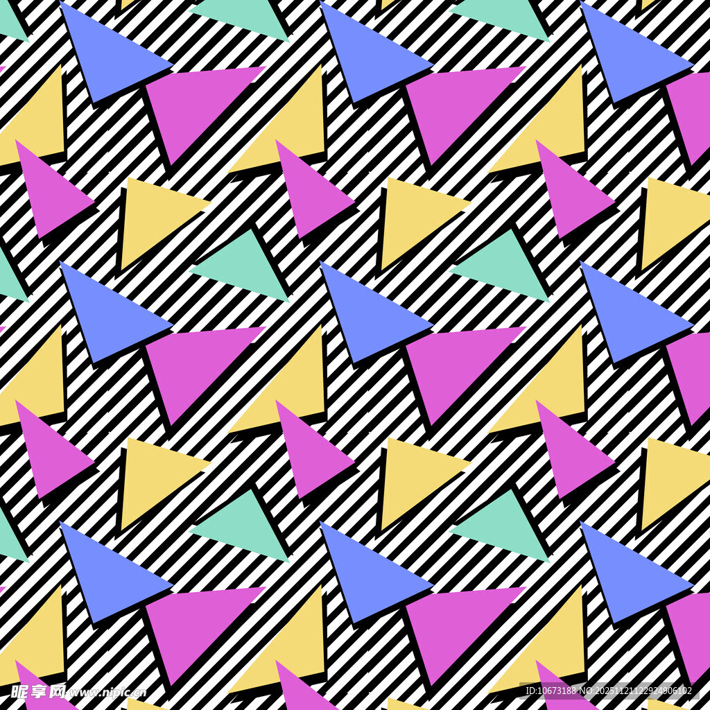 几何彩色三角形图案背景