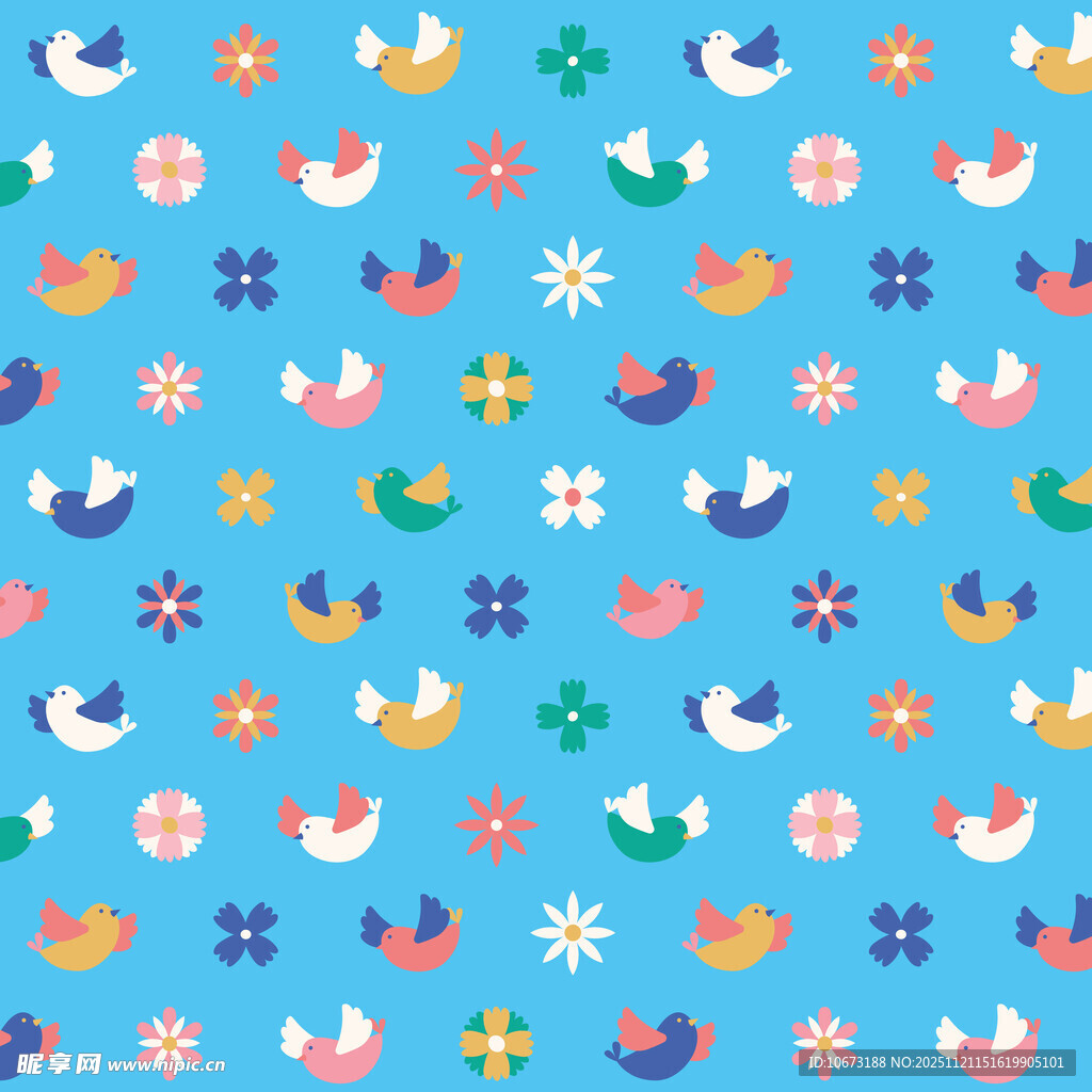 多彩几何动物图案背景