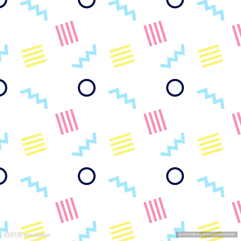 多彩几何图案无缝背景图