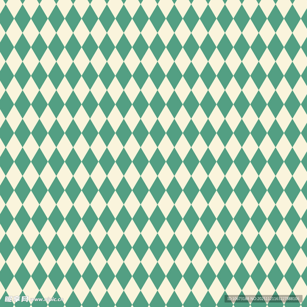 绿白菱形几何图案背景