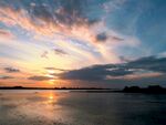 海滨绝美日落天空景色