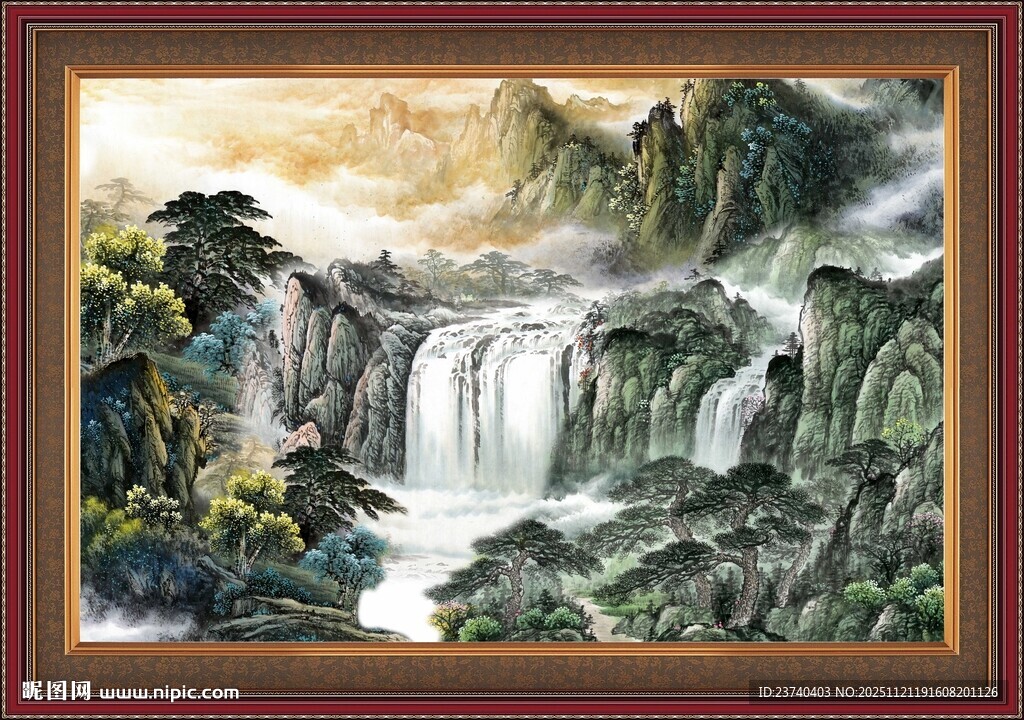 客厅山水画 