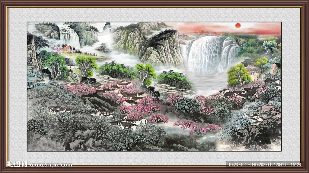 国画山水画 