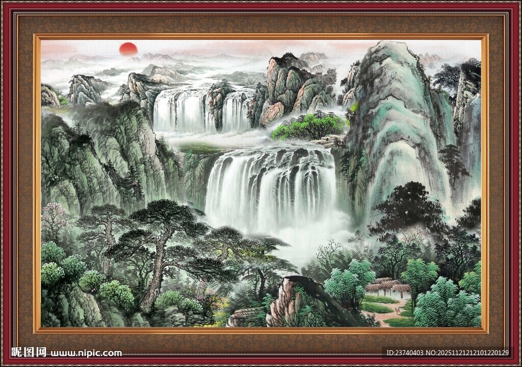 客厅山水画 