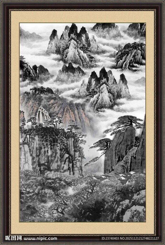 客厅山水画 