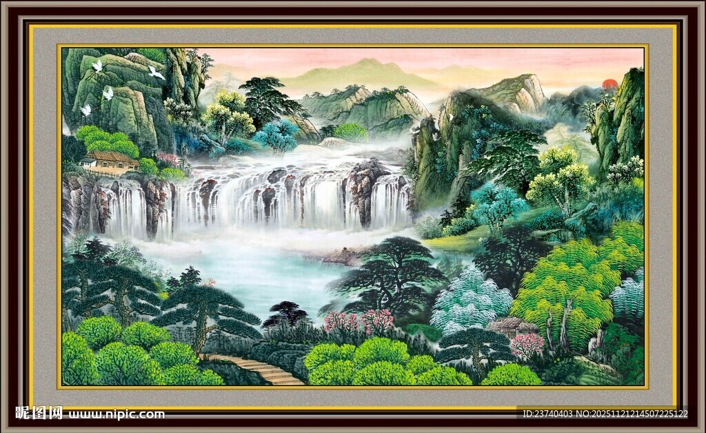 客厅山水画 