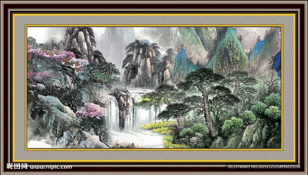 客厅山水画 