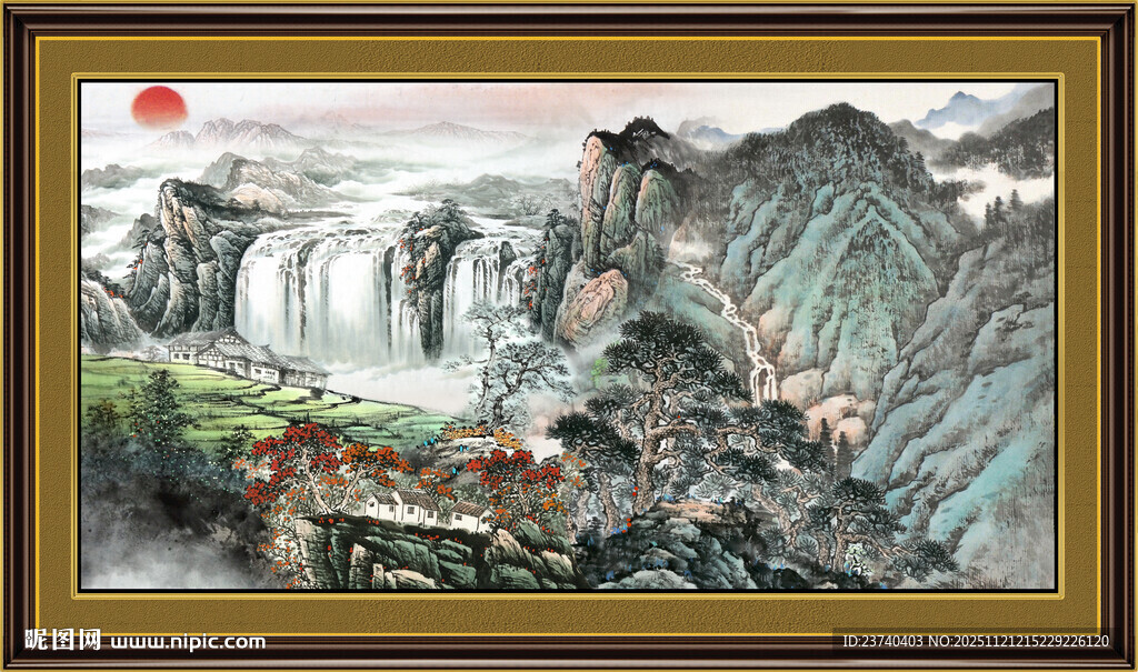 客厅山水画 