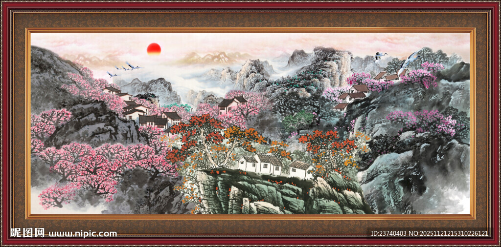 客厅山水画 
