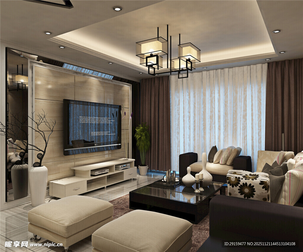 现代简约风豪华客厅设计