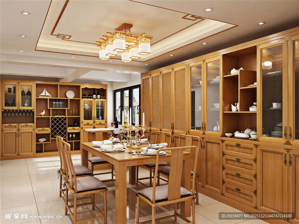 豪华实木餐厅家居展示