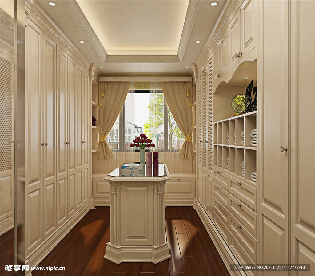 简约白色系衣帽间室内设计