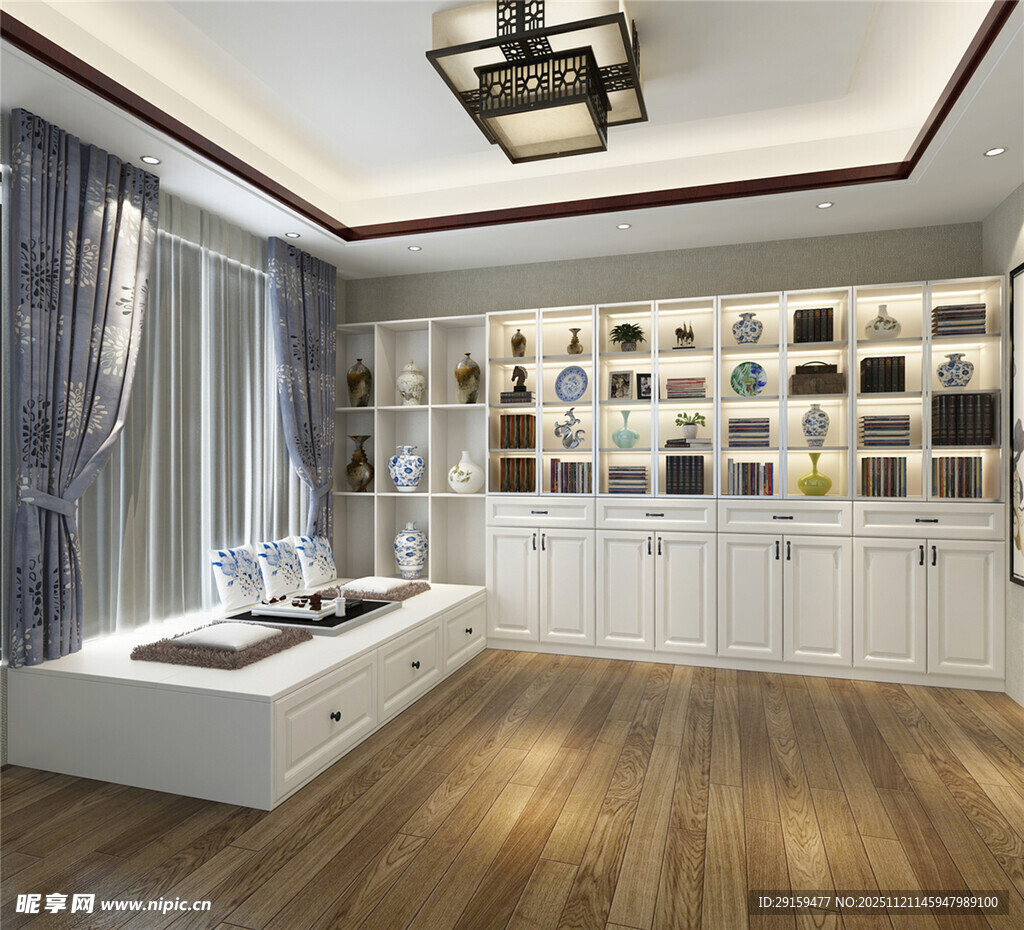 现代简约风书房室内设计