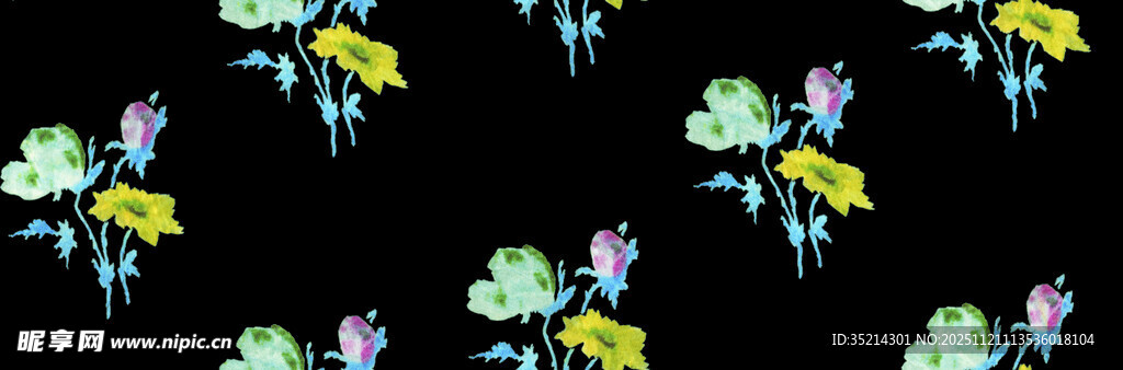 多彩花卉图案背景