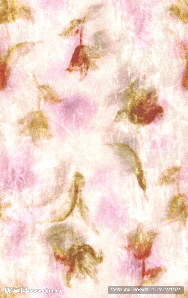 粉色花卉图案纹理背景