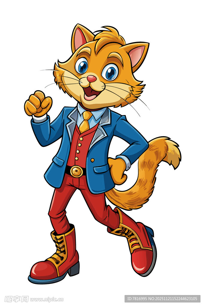 时髦猫咪活力满满