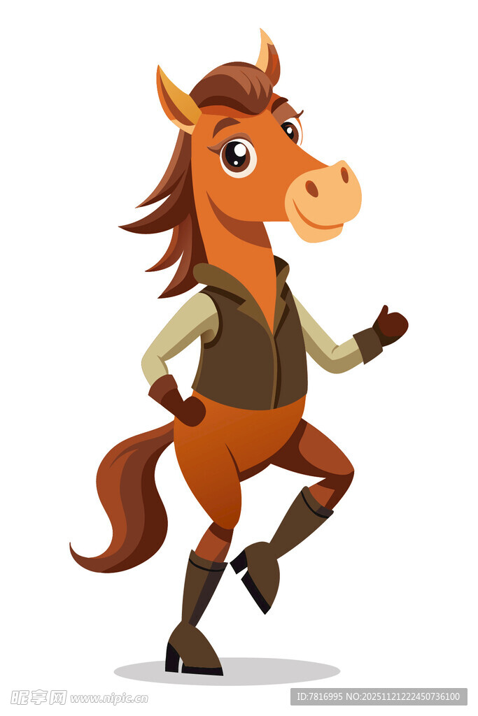 俏皮卡通马活力满满