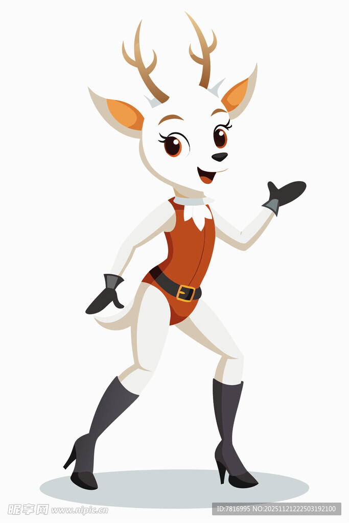 可爱小鹿女郎舞蹈形象