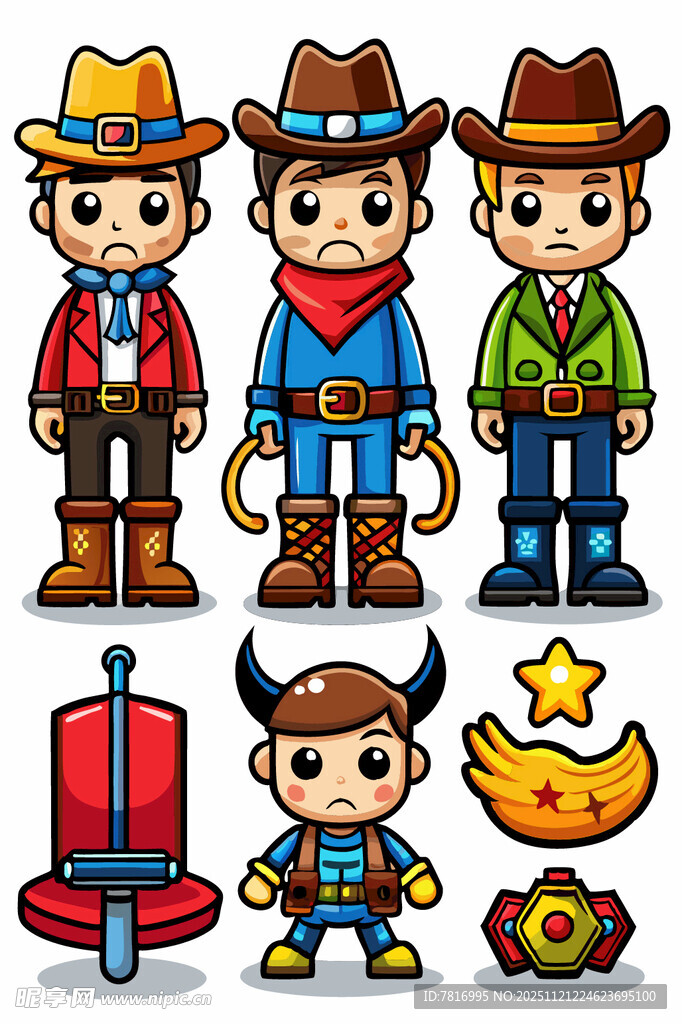 西部牛仔与超级英雄服饰