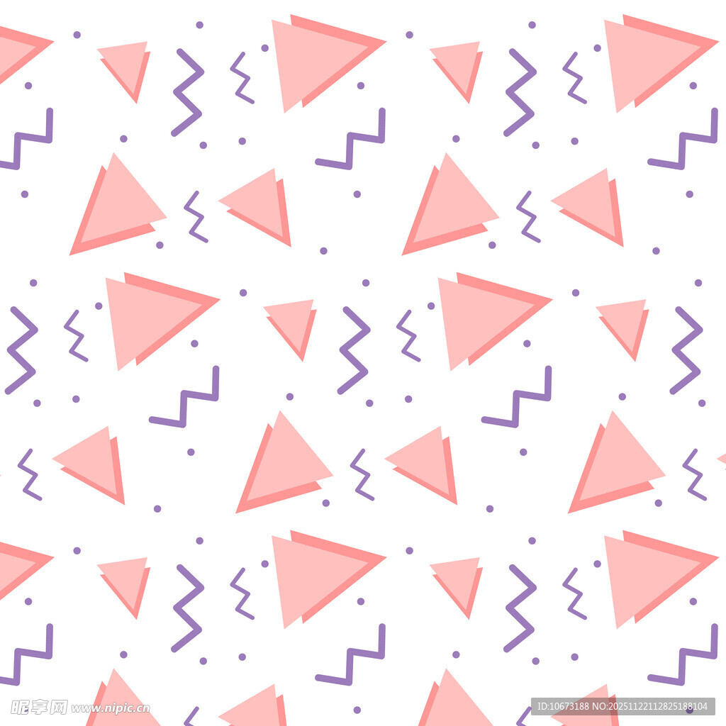 粉色几何图案无缝背景