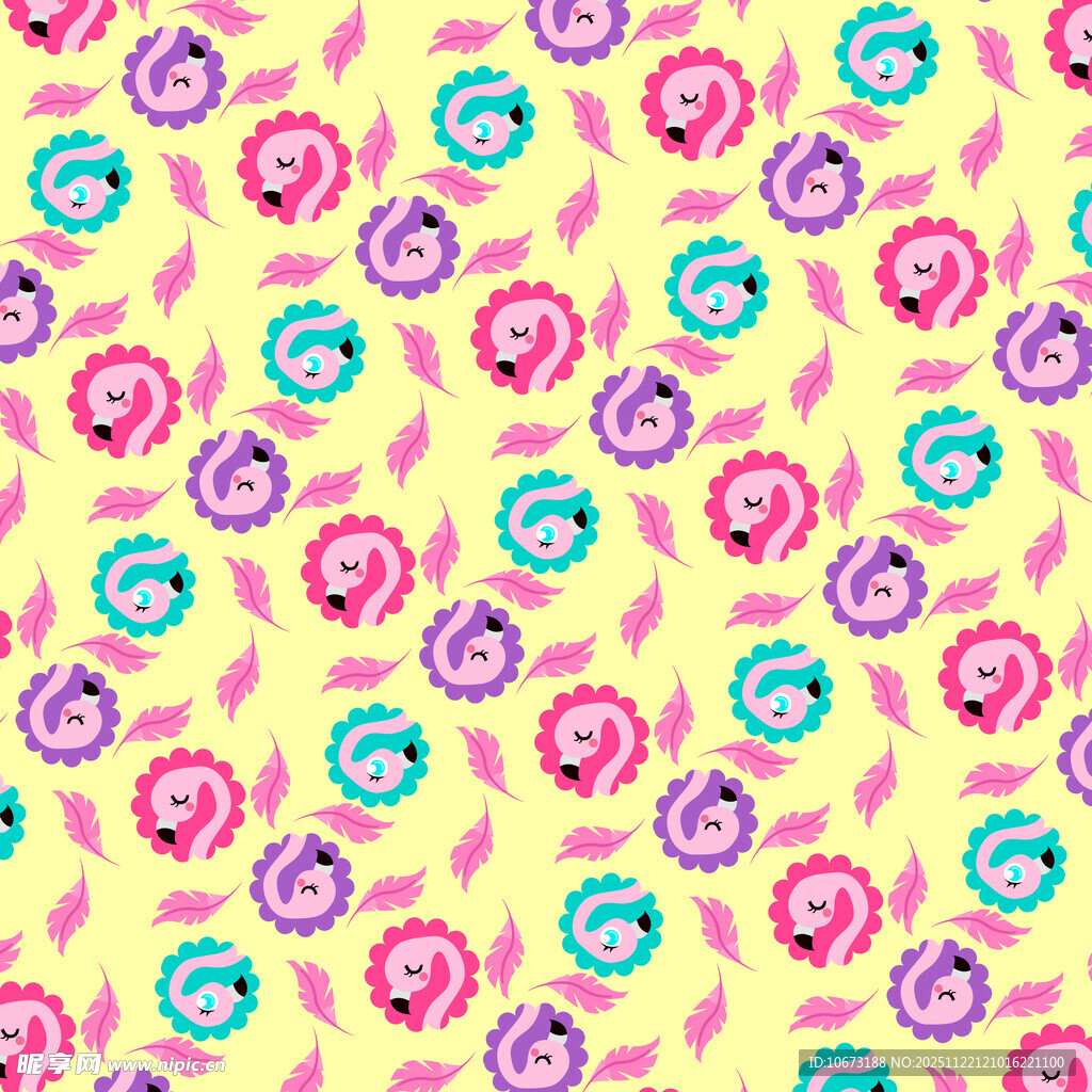 多彩花卉图案背景