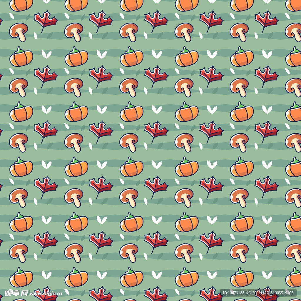 秋季南瓜猫咪图案背景图