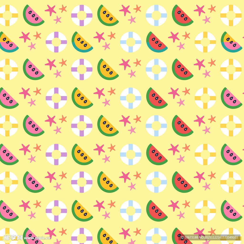 水果图案的黄色背景纹理