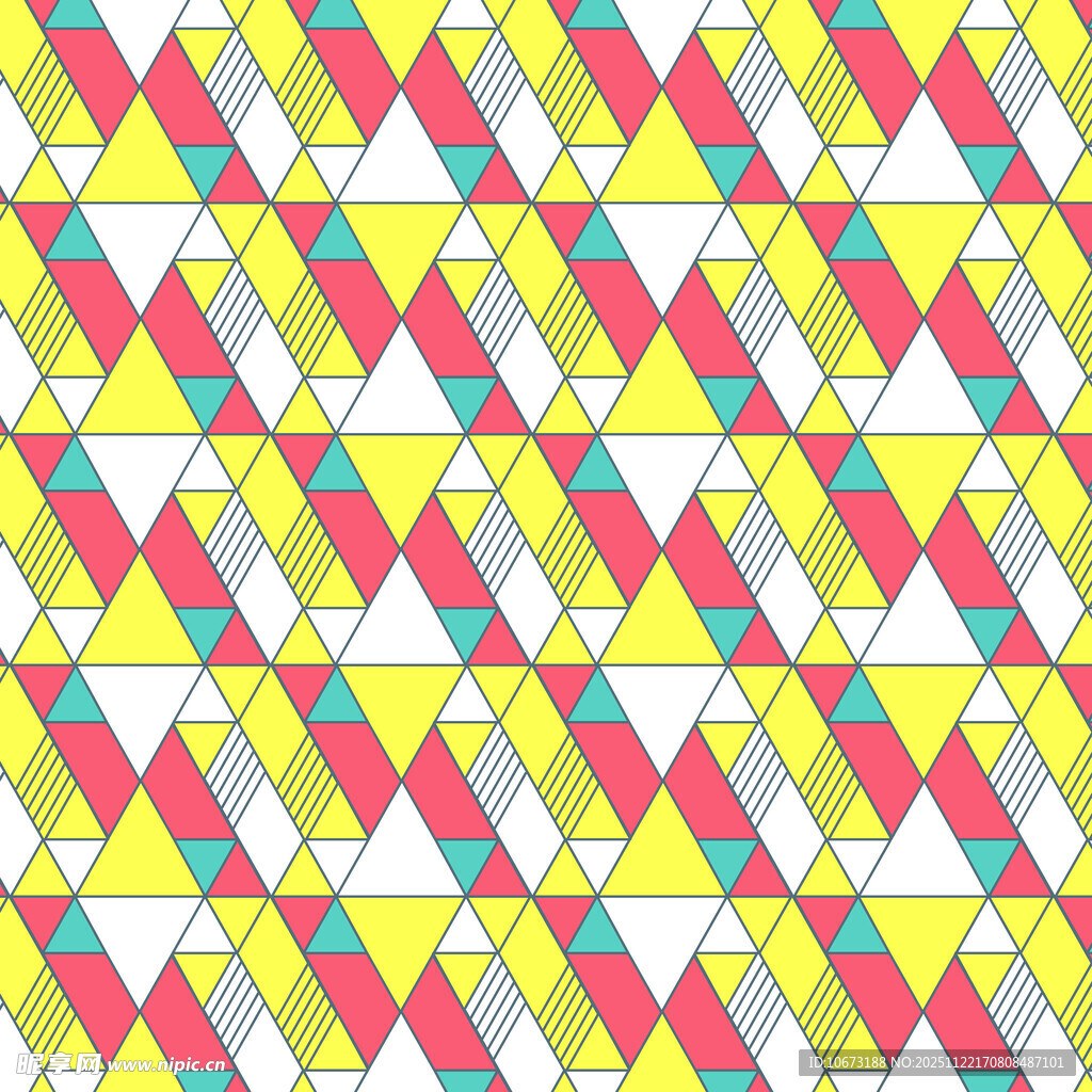 多彩几何三角形图案背景